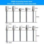 10-Piece: Double Cut Carbide Rotary Die Grinder Bit Set - Image 7