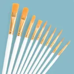 10-Pieces: Artist Paintbrush Nylon Round Pointed Flat Head Set - Bilde 9