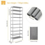 10-Tier Shoe Rack Shelves 27 Pairs Shoes Organizer - Image 4