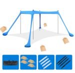 10 x 10 ft Sun Shelter Family Beach Tent Outdoor Shade UPF50+ with Sandbag - Bilde 2