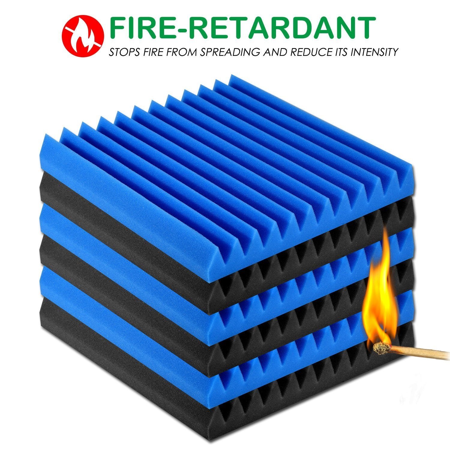 12-Pack: Sound Proof Padding Acoustic Foam Panels - Image 7