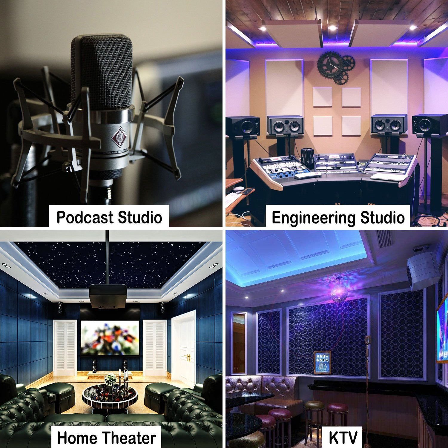 12-Pack: Sound Proof Padding Acoustic Foam Panels - Image 11