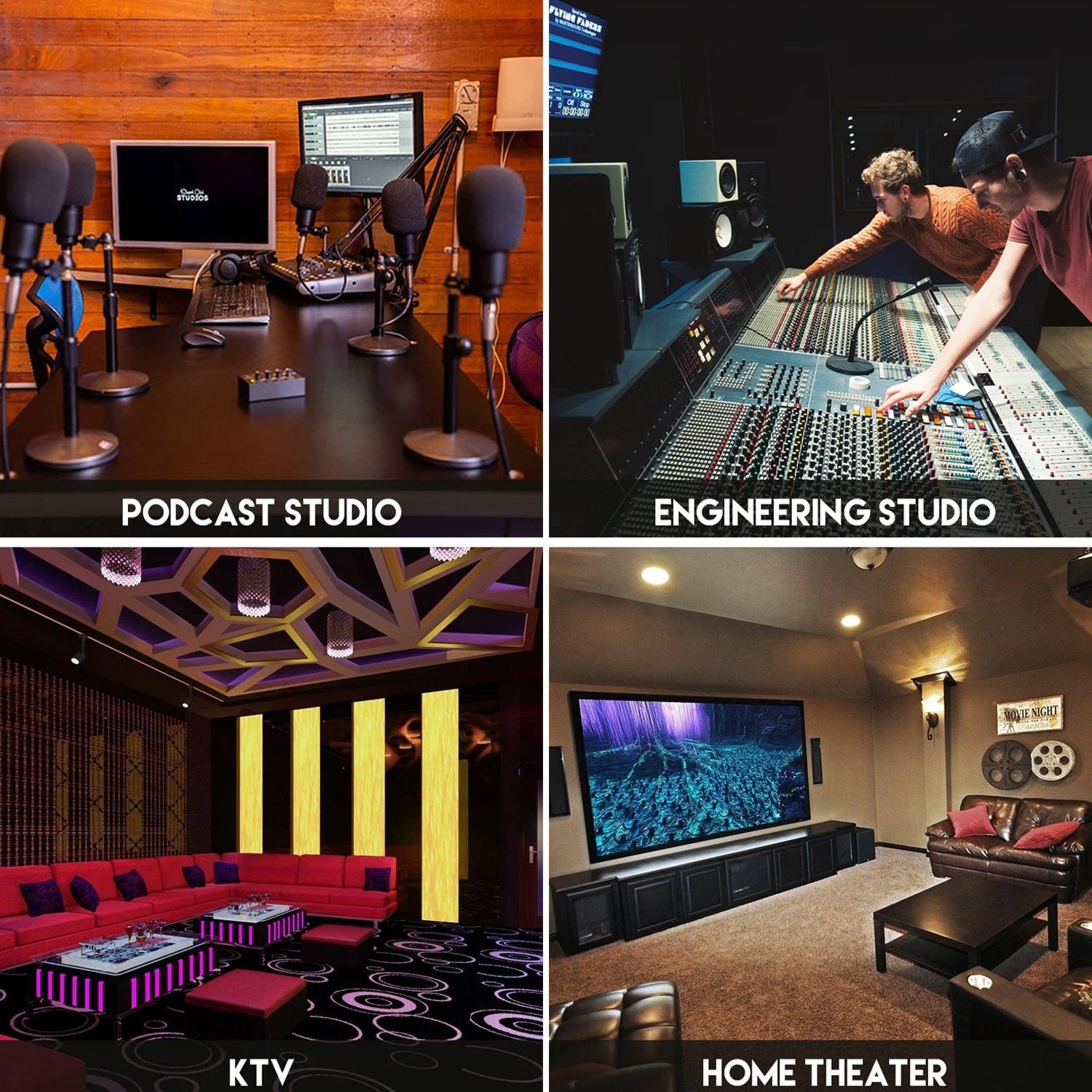 12-Pack: Sound Proof Padding Soundproof Foams - Bilde 9