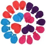 12-Pair: Newborn Baby No-Scratch Mittens - Image 5
