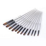 12-Piece Set: Artist Watercolor Painting Brushes - Image 7
