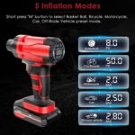 150 PSI 12V Portable Cordless Tire Pump 6000mAh Rechargeable with LED Light - Image 10