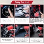150 PSI 12V Portable Cordless Tire Pump 6000mAh Rechargeable with LED Light - Image 11
