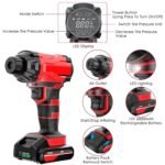 150 PSI 12V Portable Cordless Tire Pump 6000mAh Rechargeable with LED Light - Image 5