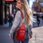 Real Leather Solid Strap Shoulder Sling Bag - Bilde 11