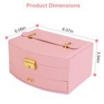 2-Layer Lockable Leather Jewelry Box - Bilde 8