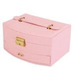 2-Layer Lockable Leather Jewelry Box - Bilde 6