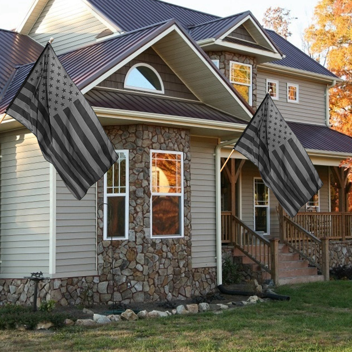 2-Pack: 3X5 Ft. All Black American Flag - Image 13