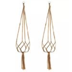 2-Pack: Indoor Outdoor Hanging Pot Rope Net Macrame Plant Hanger - Image 2