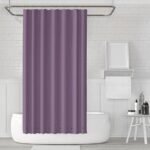 2-Pack: Magnetic Mildew Resistant Solid Vinyl Shower Curtain Liners - Image 7