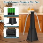 2-Pack: Portable Reflective Fly Repellent Fan Rechargeable Battery Powered - Bilde 8