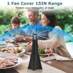 2-Pack: Portable Reflective Fly Repellent Fan Rechargeable Battery Powered - Bilde 7