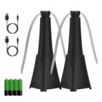 2-Pack: Portable Reflective Fly Repellent Fan Rechargeable Battery Powered - Bilde 2