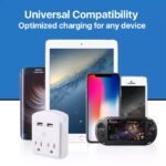 2-Pack: Surge Protector 2 Wall Outlets and 2 USB Ports - Bilde 11