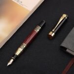2-Pack: Wood Grain Classical Fountain Pen Ballpoint Pen - Image 4