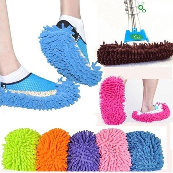 2-Pair: Multifunctional Mop Slipper Floor Polishing Cover Cleaner