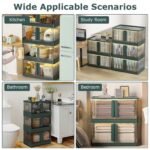 2-Piece: Foldable Stackable Storage Bins with Lid - Image 13