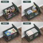 2-Piece: Foldable Stackable Storage Bins with Lid - Image 17