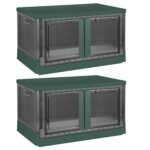 2-Piece: Foldable Stackable Storage Bins with Lid - Image 9