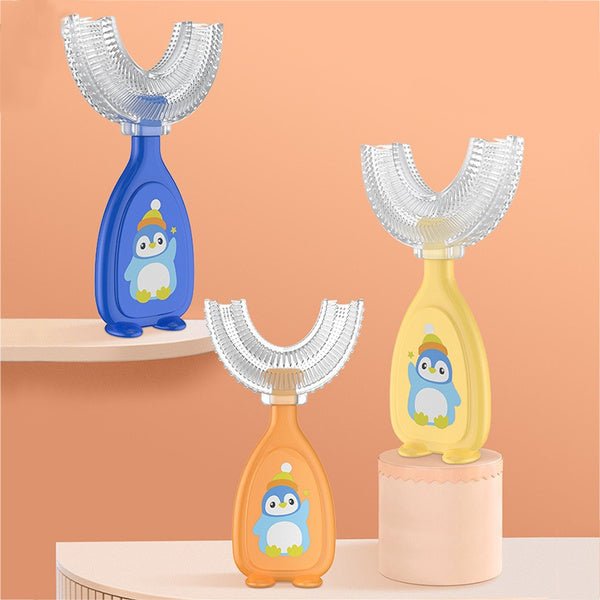 2-Piece: Manual Children's U-Shaped Toothbrush