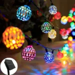 20 LED Moroccan Ball Solar String Lights - Bilde 4