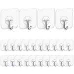 24-Pack: Adhesive Hooks Kitchen Wall Hooks
