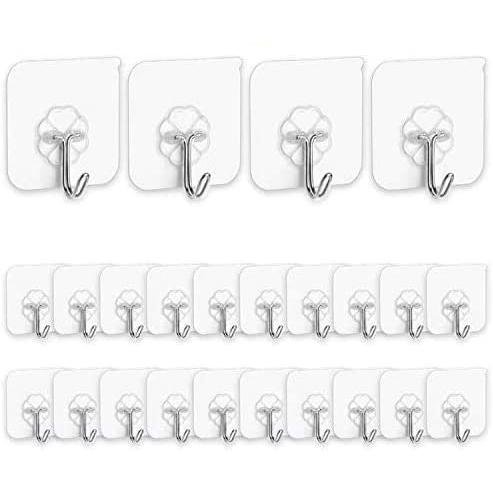 24-Pack: Adhesive Hooks Kitchen Wall Hooks