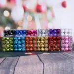 24-Pieces: Sparkling Christmas Balls - Image 13