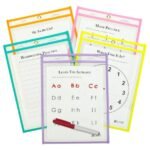 25-Pack: Reusable Dry Erase Pockets - Assorted Colors - Image 7