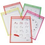 25-Pack: Reusable Dry Erase Pockets - Assorted Colors - Image 11