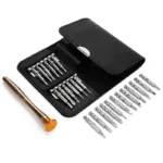 25-Piece Set: Precision Tool Repair Kit with Leather Case - Bilde 2