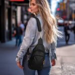 Real Leather Solid Strap Shoulder Sling Bag - Bilde 9