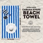 3-Pack: 30" x 60" Ultra-Soft 100% Cotton Striped Pool Cabana Hotel Beach Towels - Bilde 6