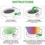 3-Pack: Motion Sensor LED 8 Color Toilet Bowl Night Light - Image 3