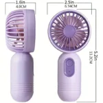 3-Pack: USB Rechargeable Mini Portable Fan with 3 Speeds - Bilde 6