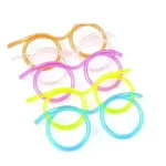3-Pack: Creative Fun Glasses Straw Crazy Funny Art Straw - Bilde 9