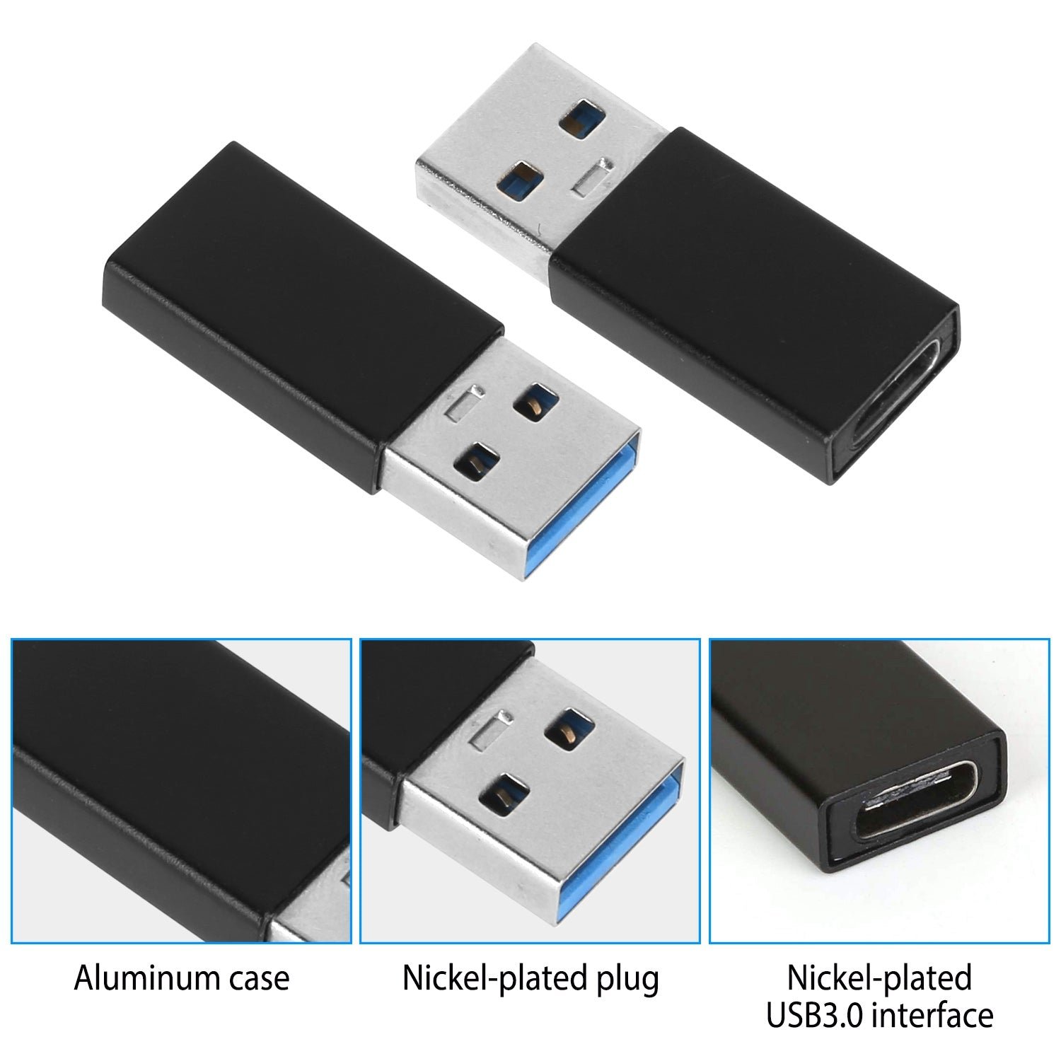 3-Packs: USB Type-C Male to USB A 3.0 OTG Male Port Converter - Image 7