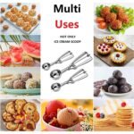 3-Pieces Set: Stainless Steel Cookie Scoops with Trigger Release - Image 4