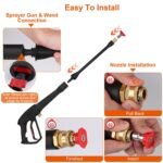 3000PSI Pressure Washer Gun Car Foam Sprayer with Jet Wand 5 Nozzle Tips M22-14 Connector - Bilde 9