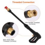 3000PSI Pressure Washer Gun Car Foam Sprayer with Jet Wand 5 Nozzle Tips M22-14 Connector - Bilde 8