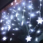 3.5M 96LED Snowflake String Curtain Lights - Bilde 3