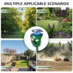 360?? Electric Solar Powered Ultrasonic Repeller with Motion Sensor LED Flashing Lights - Bilde 13