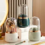 360?? Rotating Makeup Brush Holder with Lid Makeup Organizer