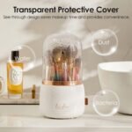 360?? Rotating Makeup Brush Holder with Lid Makeup Organizer - Bilde 12