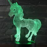 3D LED 7 Color Unicorn Table Lamp - Image 6