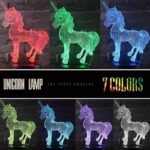 3D LED 7 Color Unicorn Table Lamp - Image 10